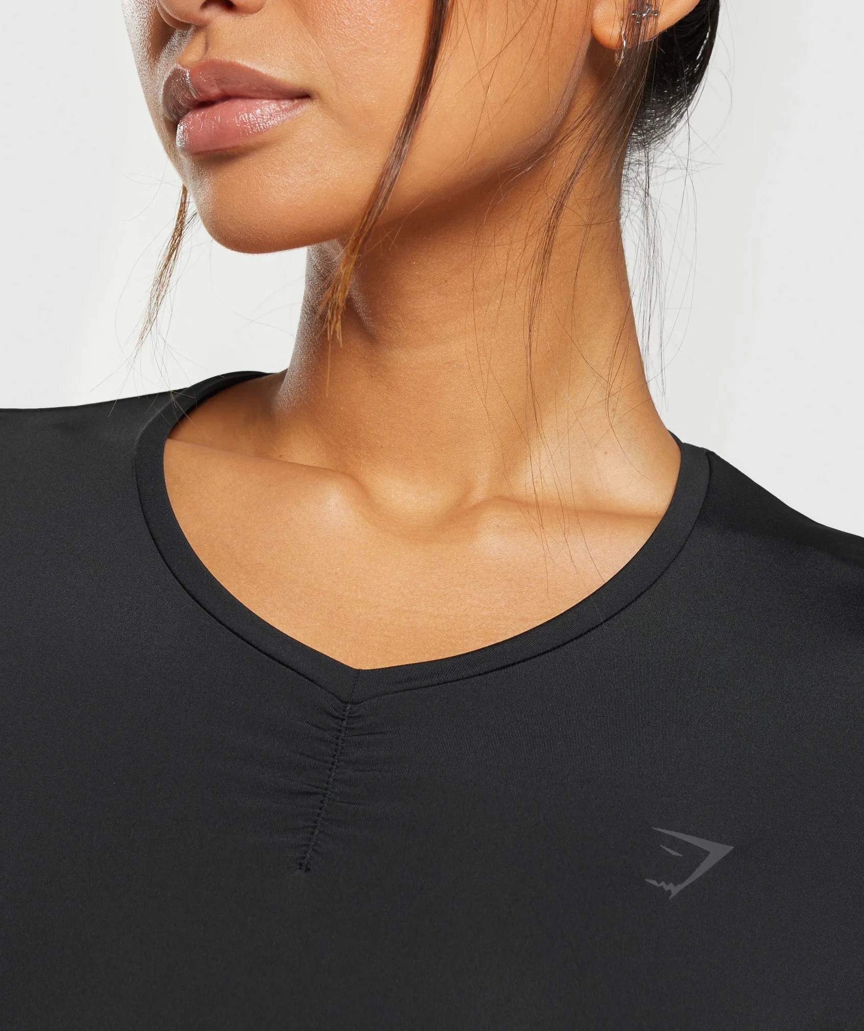 Gymshark Elevate Ruched Crop Top - Black
