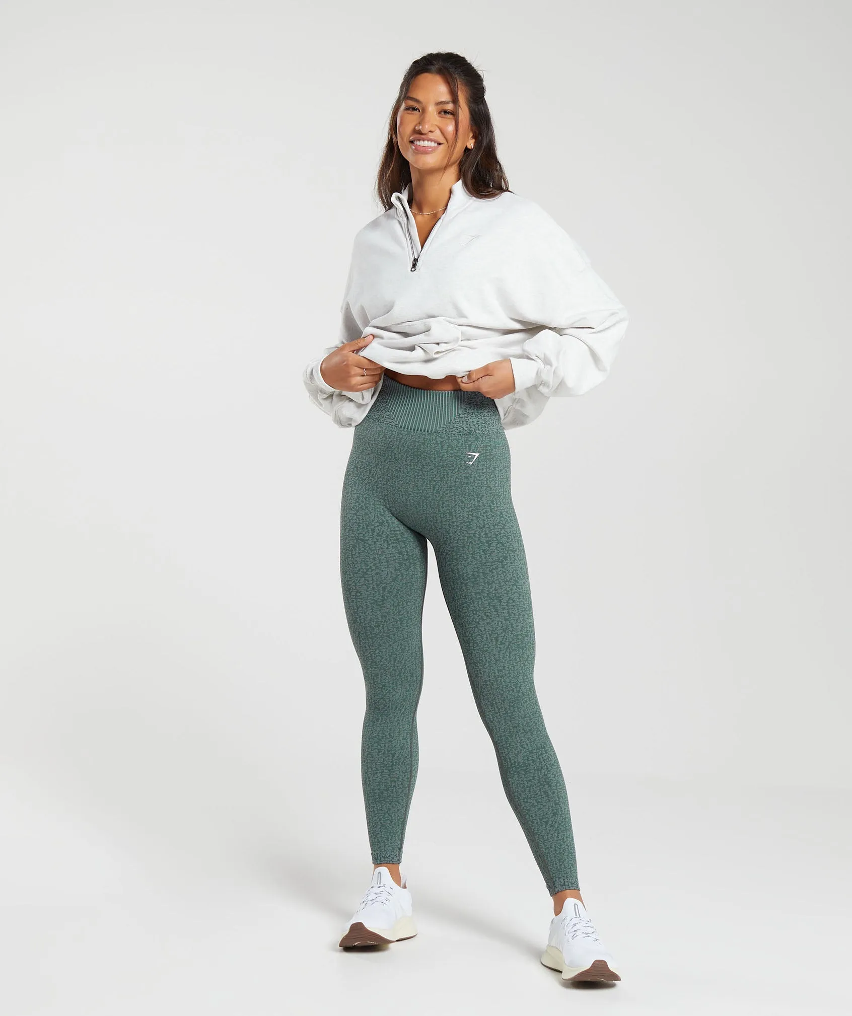 Gymshark Marl Seamless Leggings - Teal Marl/Dark Grey Marl/Smokey Grey