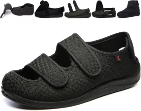 JIONS Women Men Adjustable Velco Extra Wide Shoes Swollen Feet Diabetic Edema Boots Slippers Indoor Outdoor Sandals Unisex Large Size 5-14