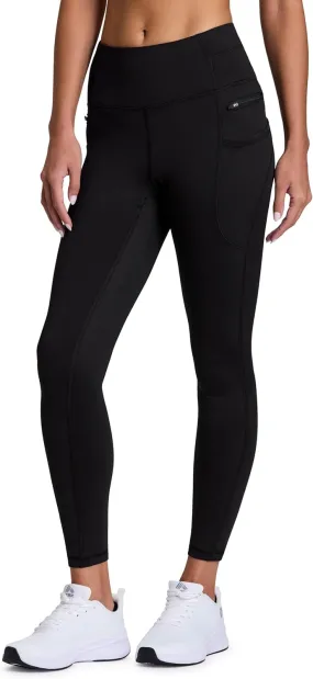 RBX Fleece-Lined Leggings for Women Yoga Pants with Pockets Gym Pants for Cold Weather Full-Length Leggings for Running Yoga