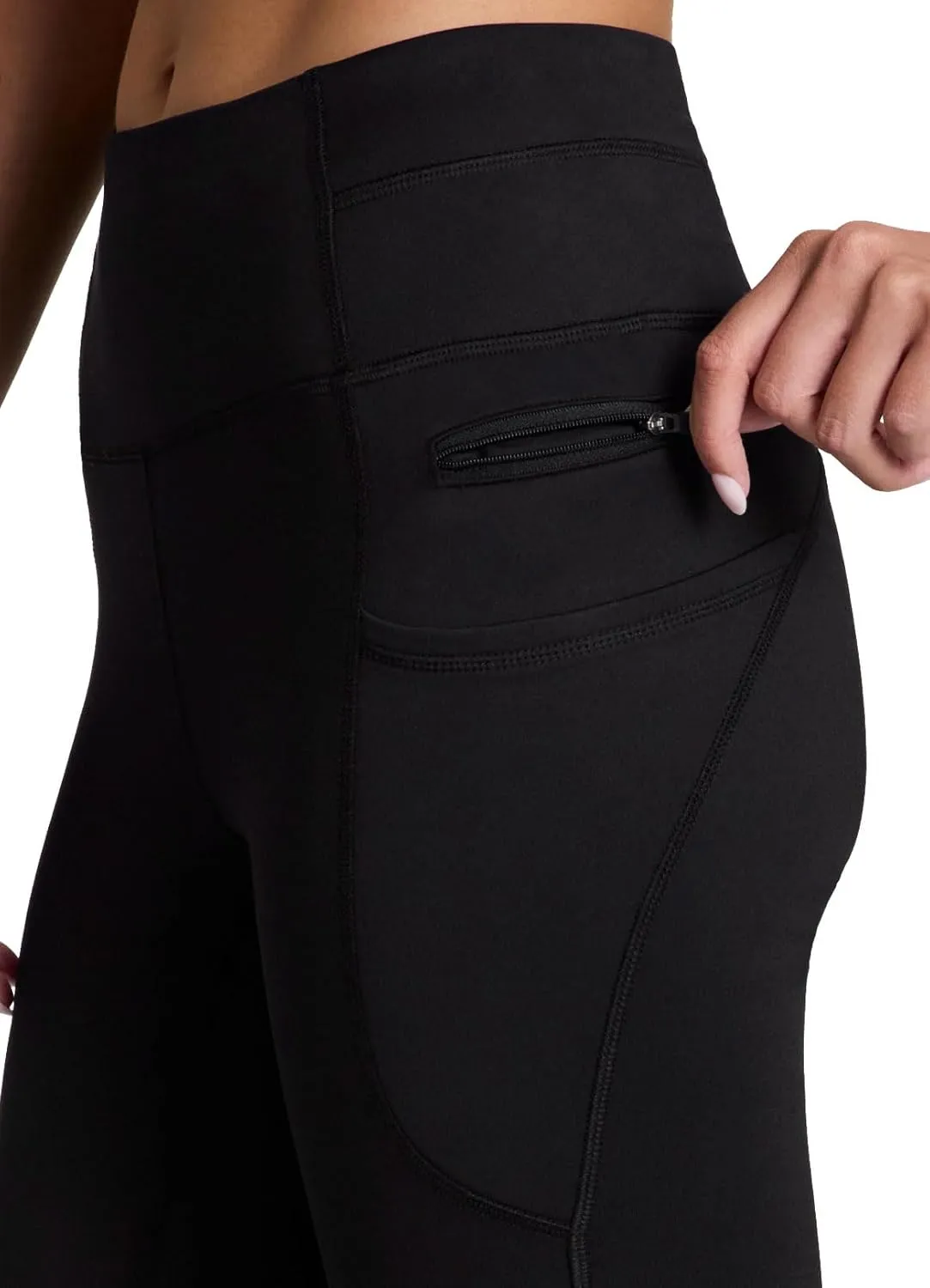 RBX Fleece-Lined Leggings for Women Yoga Pants with Pockets Gym Pants for Cold Weather Full-Length Leggings for Running Yoga